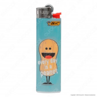 Bic Slim J23 Accendino Medio Fantasia Peanut - Serie da 5 Accendini