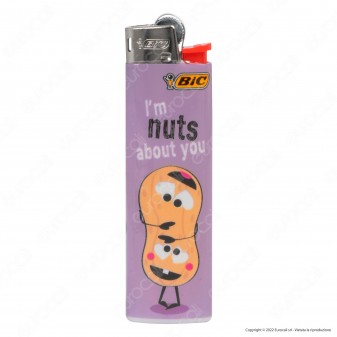 Bic Slim J23 Accendino Medio Fantasia Peanut - Serie da 5 Accendini