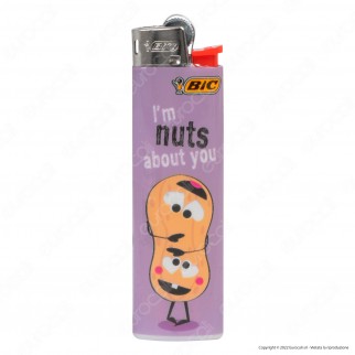 Bic Slim J23 Accendino Medio Fantasia Peanut - Serie da 5 Accendini