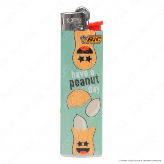 Bic Slim J23 Accendino Medio Fantasia Peanut - Serie da 5 Accendini