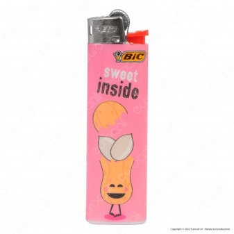 Bic Slim J23 Accendino Medio Fantasia Peanut - Serie da 5 Accendini