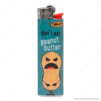 Bic Slim J23 Accendino Medio Fantasia Peanut - Serie da 5 Accendini