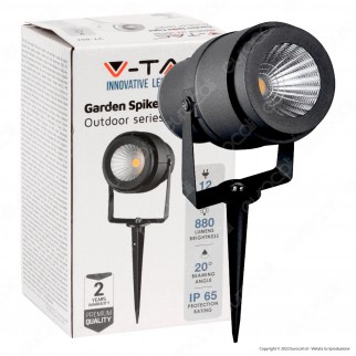 V-Tac VT-857 Lampada LED da Giardino 12W COB IP65 da