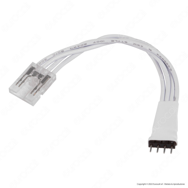 V-Tac Connettore Flessibile a 4 Pin per Alimentazione Strisce LED COB