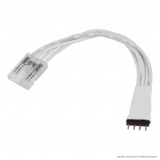 V-Tac Connettore Flessibile a 4 Pin per Alimentazione Strisce LED COB