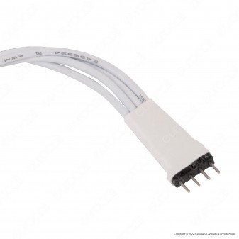 V-Tac Connettore Flessibile a 4 Pin per Alimentazione Strisce LED COB