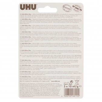 UHU Glitter Glue Glow In The Dark Colla Colorata Fosforescente a