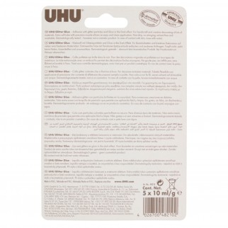 UHU Glitter Glue Glow In The Dark Colla Colorata Fosforescente a