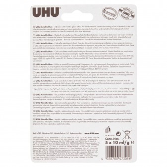 UHU Metallic Glue Colla Colorata Metallizzata a Penna - Blister con 5