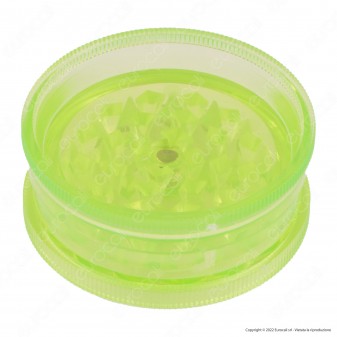 Grinder Tritatabacco 2 Parti in Plastica Trasparente Colorata