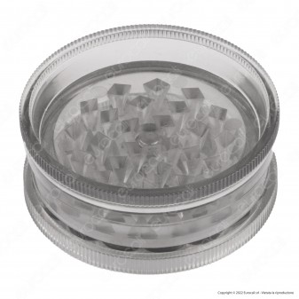 Grinder Tritatabacco 2 Parti in Plastica Trasparente Colorata