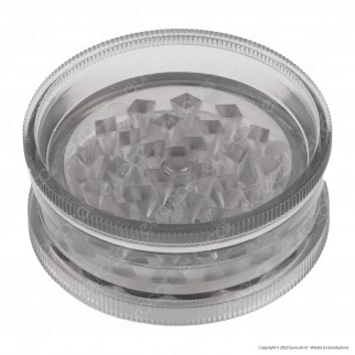 Grinder Tritatabacco 2 Parti in Plastica Trasparente Colorata