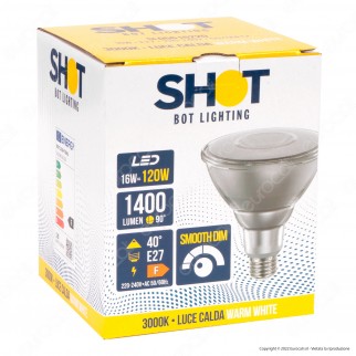 Bot Lighting Shot Lampadina LED E27 PAR Lamp 16W IP65 SMD