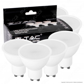 V-Tac VT-2225 Super Saver Pack 6x Lampadina LED GU10 4.5W