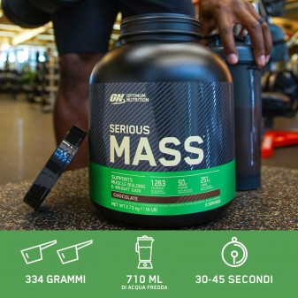 Optimum Nutrition Serious Mass Proteine Whey in Polvere per Sviluppo