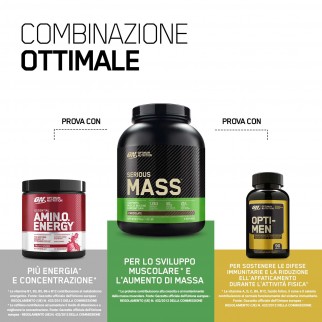 Optimum Nutrition Serious Mass Proteine Whey in Polvere per Sviluppo