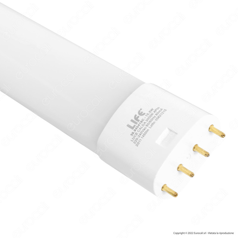 Life Lampadina LED 2G11 4 Pin 16W Tubolare SMD - mod. 39.940416C /