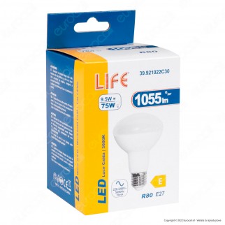 Life Lampadina LED E27 9.5W Reflector R80 SMD - mod.