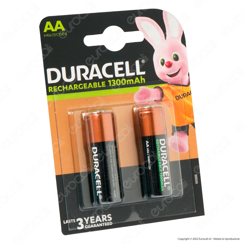 Duracell Rechargeable 1300mAh Pile HR6 Ricaricabili Stilo AA Mignon