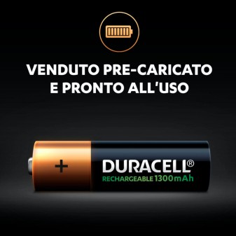 Duracell Rechargeable 1300mAh Pile HR6 Ricaricabili Stilo AA Mignon