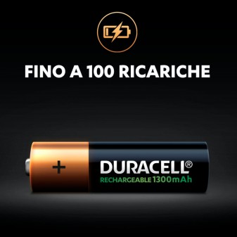 Duracell Rechargeable 1300mAh Pile HR6 Ricaricabili Stilo AA Mignon