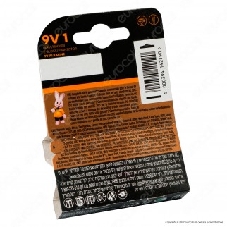 Duracell Plus Pila 6LR61 Alcalina E-Block Transistor 9V Lunga Durata