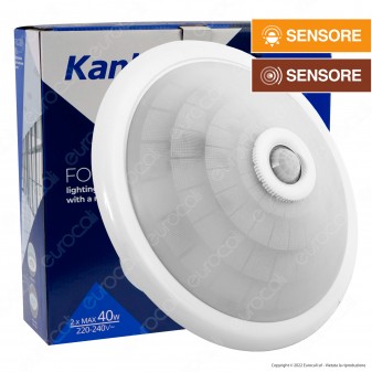 Kanlux FOGLER DL-240O Plafoniera Portalampada per 2 Lampadine E27 con