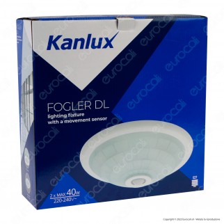Kanlux FOGLER DL-240O Plafoniera Portalampada per 2 Lampadine E27 con