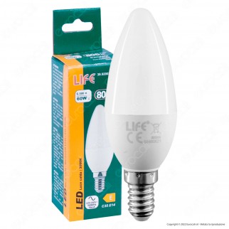 Life Lampadina LED E14 6.5W Candle C35 Candela SMD - mod.