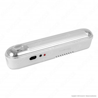 CFG LuceQuadra Vega9 Lampada LED 9W Ricaricabile con Variatore di