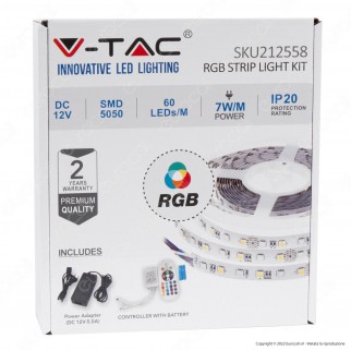 V-Tac VT-5050-60 Kit Striscia LED Flessibile 35W SMD RGB 12V