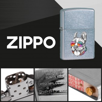 Zippo Accendino a Benzina Ricaricabile ed Antivento con Fantasia Cool