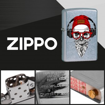 Zippo Accendino a Benzina Ricaricabile ed Antivento con Fantasia