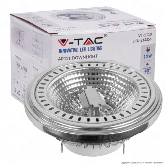 V-Tac VT-1110 Lampadina LED GX53 12W Faretto AR111 Spotlight