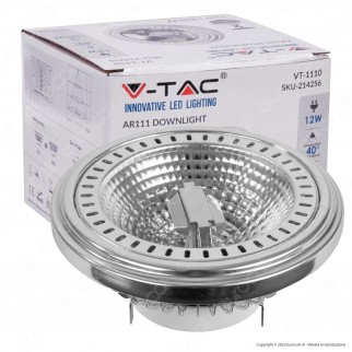 V-Tac VT-1110 Lampadina LED GX53 12W Faretto AR111 Spotlight
