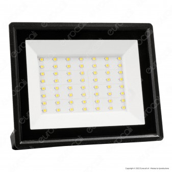 V-Tac VT-4954 Faro LED Floodlight 50W SMD Slim IP65 Nero - SKU