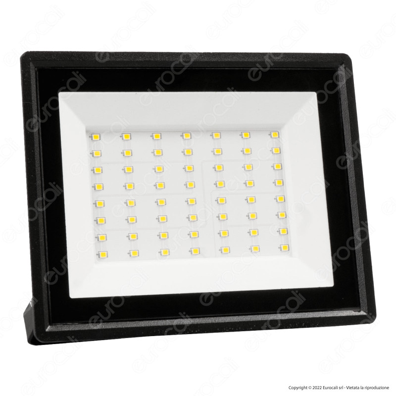 V-Tac VT-4954 Faro LED Floodlight 50W SMD Slim IP65 Nero - SKU
