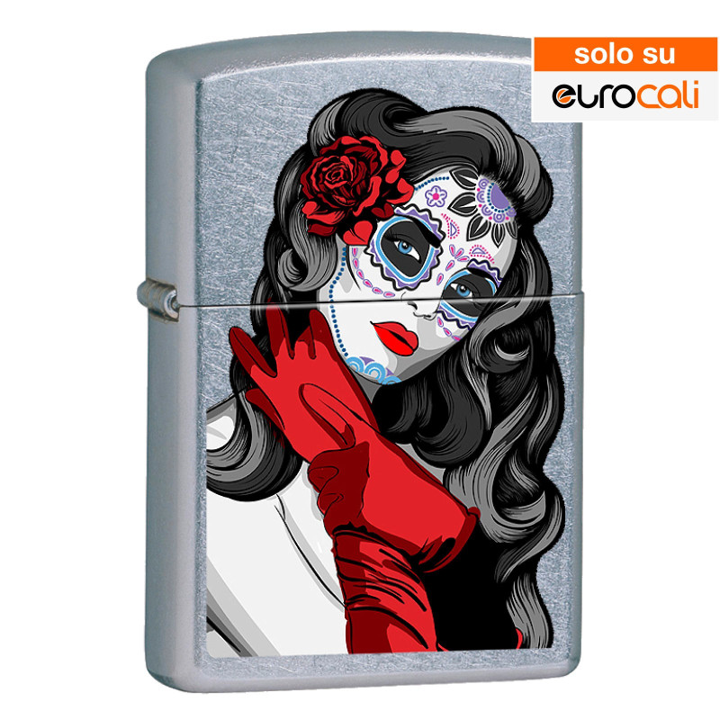 Zippo Accendino a Benzina Ricaricabile ed Antivento con Fantasia
