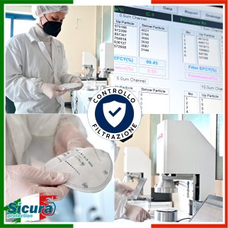 Sicura Protection 20 Mascherine Protettive Colore Azzurro Filtranti