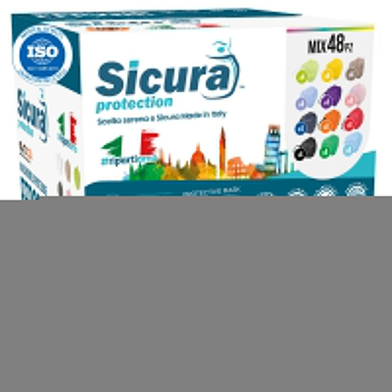 Sicura Protection 48 Mascherine Protettive Colorate Filtranti Monouso