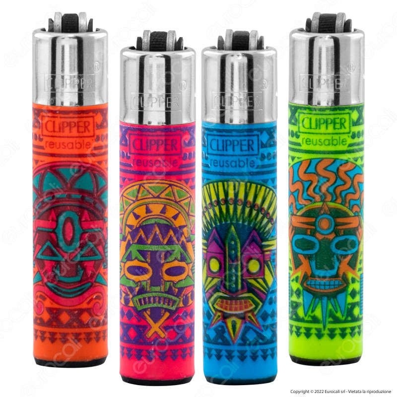 Clipper Micro Accendino Piccolo Fantasia Tribal Days 3 - Serie da 4
