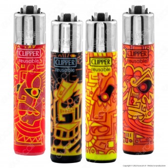 Clipper Micro Accendino Piccolo Fantasia Tribal Days 4 - Serie da 4