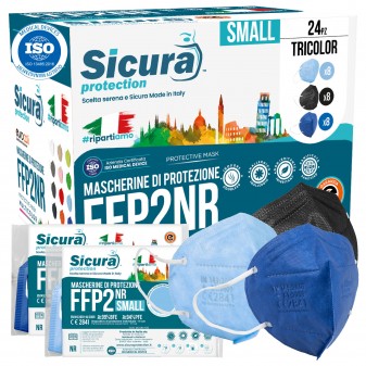 Sicura Protection 24 Mascherine Small Protettive Colorate Filtranti