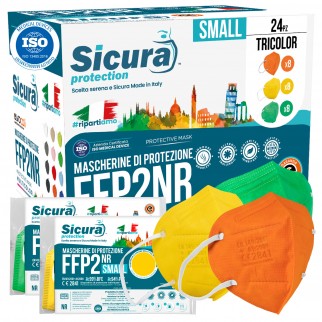 Sicura Protection 24 Mascherine Small Protettive Colorate Filtranti