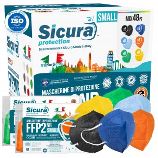 Sicura Protection 48 Mascherine Small Protettive Colorate Filtranti