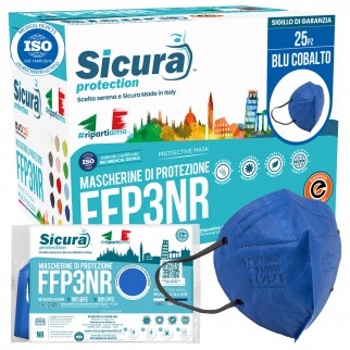Sicura Protection 25 Mascherine Protettive Colore Blu Cobalto