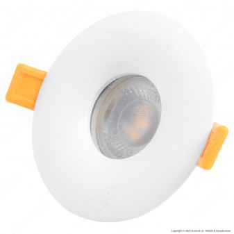 Kanlux Droxy Portafaretto Rotondo Fisso da Incasso per Lampadine GU10