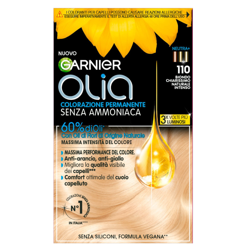 Garnier Olia Neutra+ Tinta Permanente per Capelli 110 Biondo