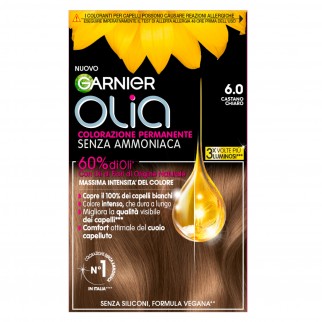 Garnier Olia Tinta Permanente per Capelli 6.0 Castano Chiaro Senza
