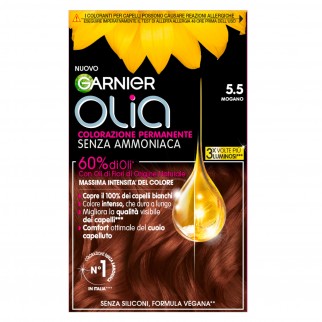 Garnier Olia Tinta Permanente per Capelli 5.5 Mogano Senza Ammoniaca